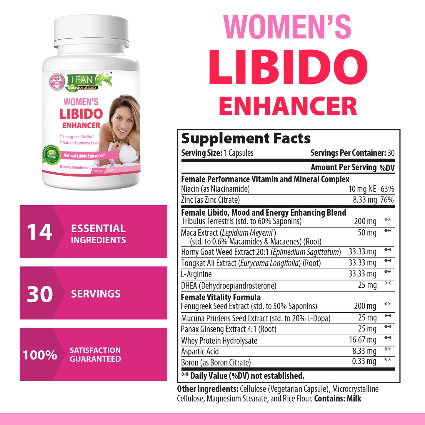 women's libido enhancer with female vitamin and mineral complex female libido energy enhancing blend female vitality formula