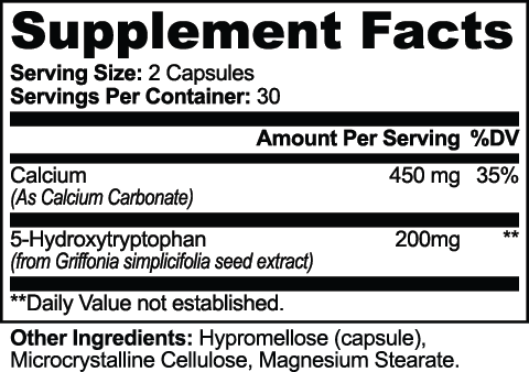 SerenEase Supplement Facts panel