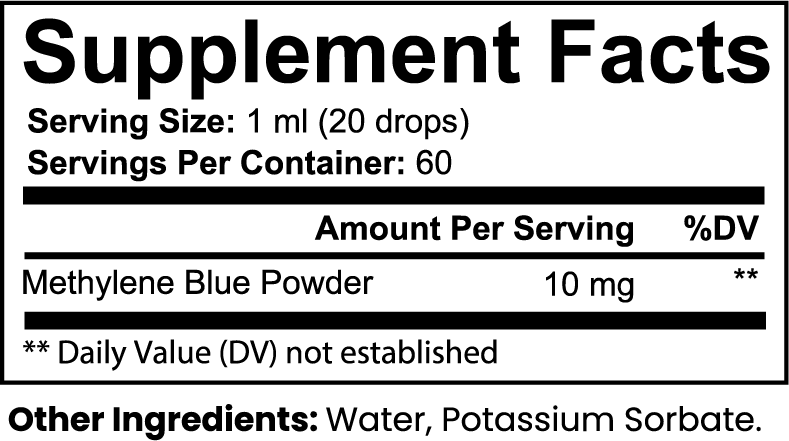 ClearMind Supplement Facts panel