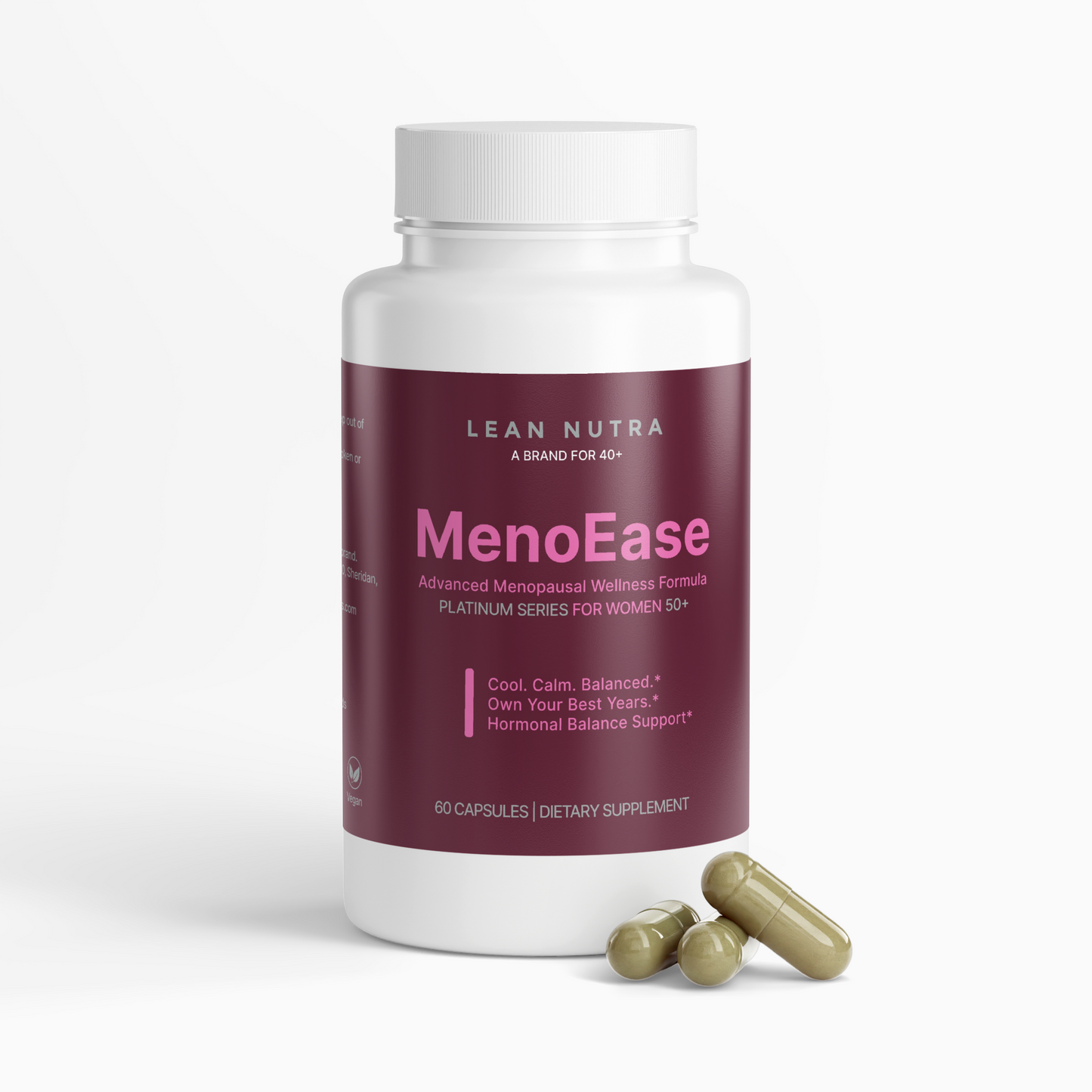 MenoEase Platinum Series for Women 50+ bottle angle