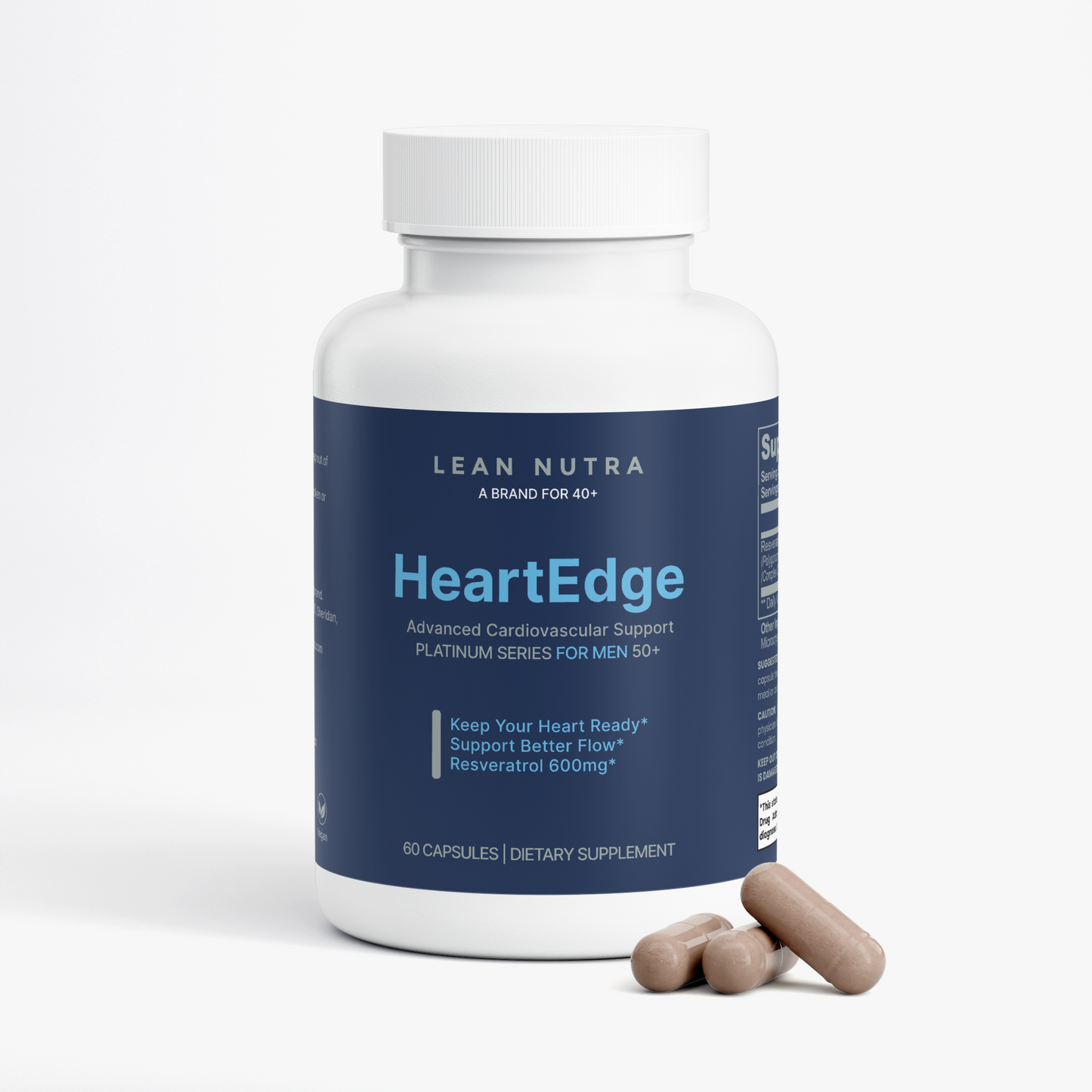 HeartEdge Platinum Series for Men 50+ bottle angle