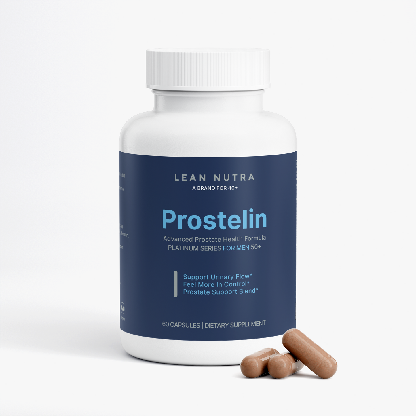 Prostelin Platinum Series for Men 50+ bottle angle