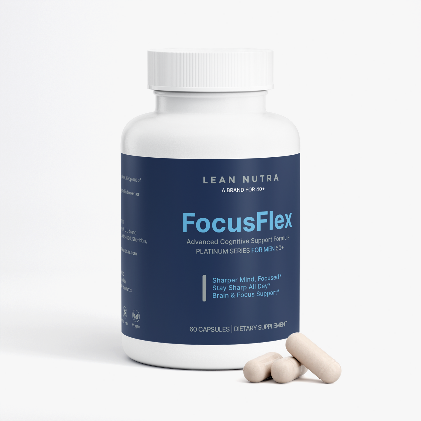 FocusFlex Platinum Series for Men 50+ bottle angle