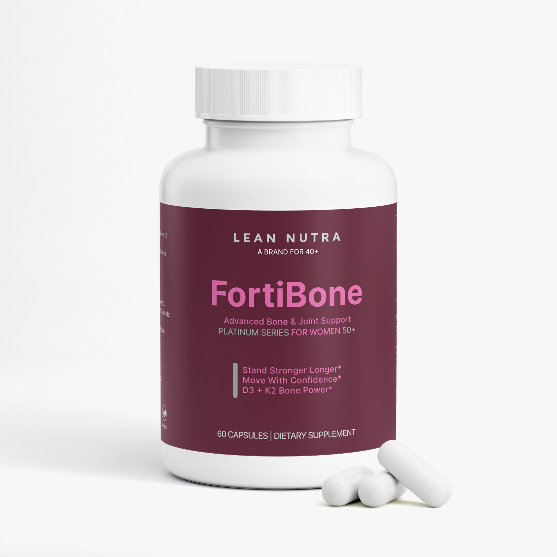 FortiBone Platinum Series for Women 50+ bottle angle