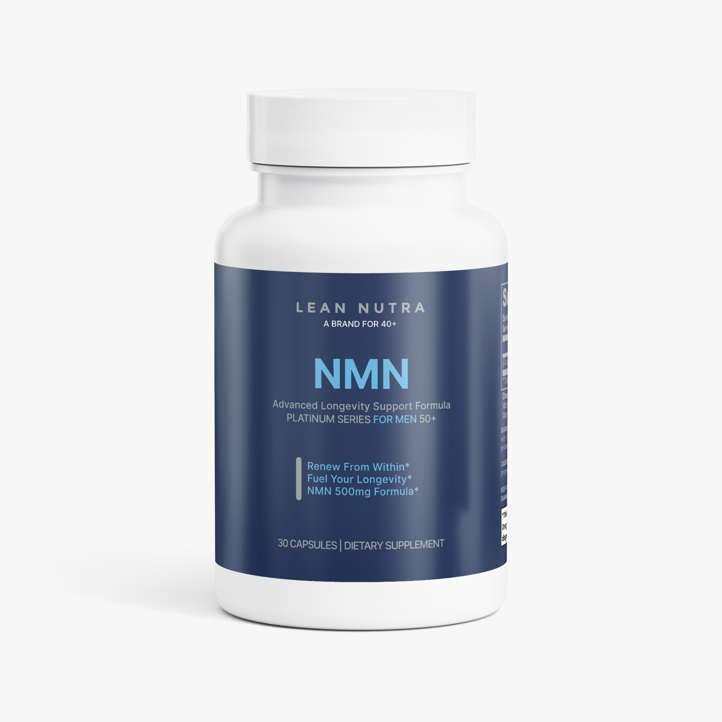 NMN Platinum Series for Men 50+ bottle front