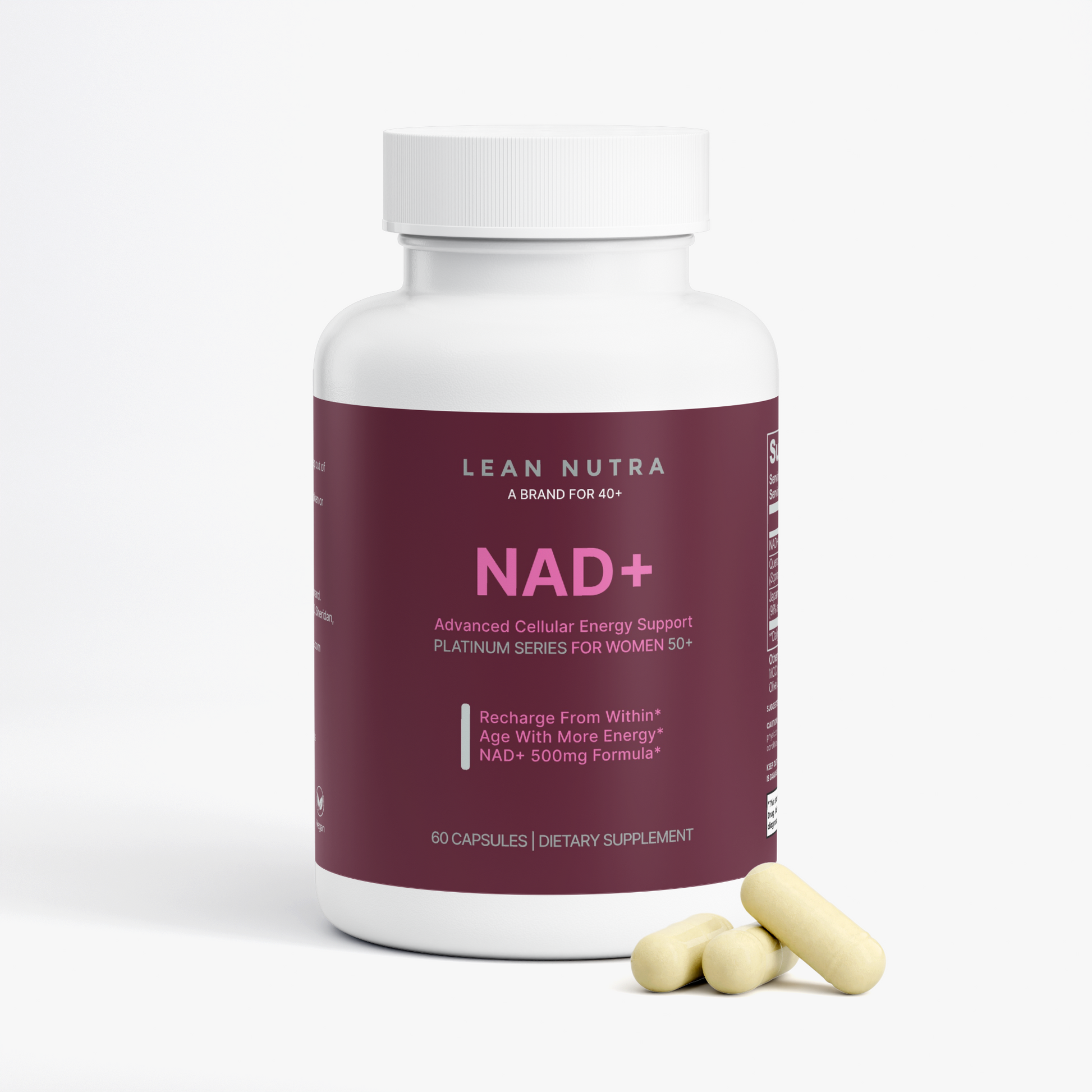 NAD+ Platinum Series for Women 50+ bottle angle