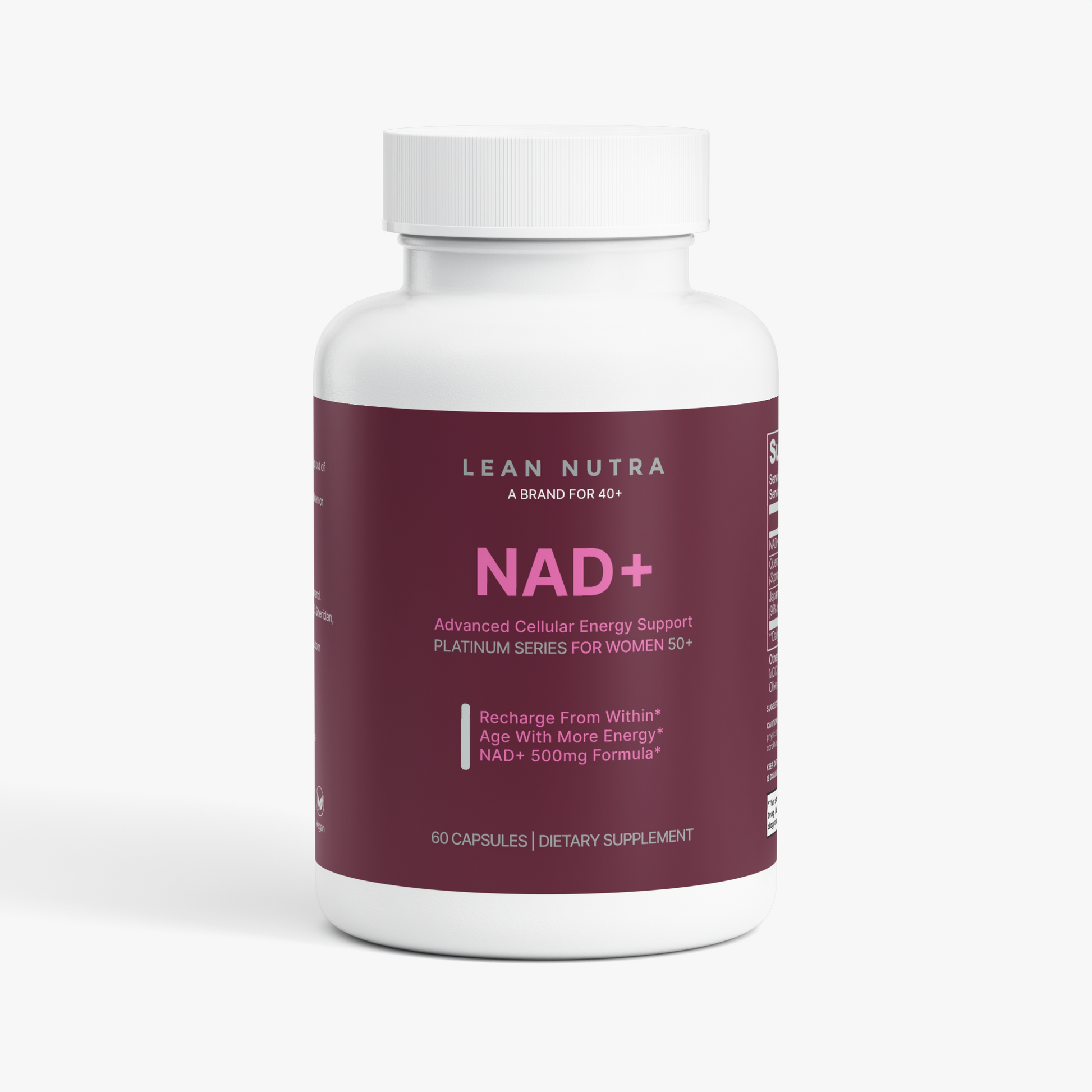 NAD+ Platinum Series for Women 50+ bottle front