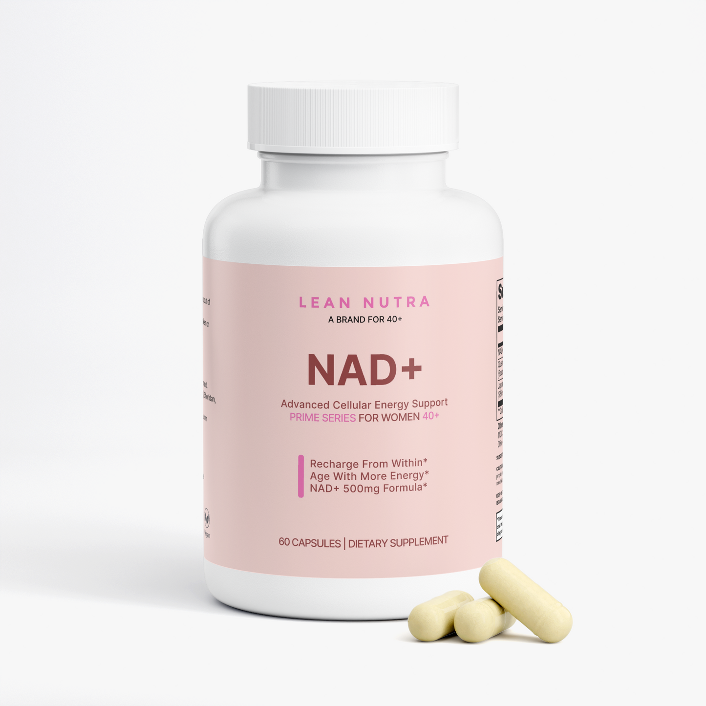 NAD+ Prime Series for Women 40+ bottle angle