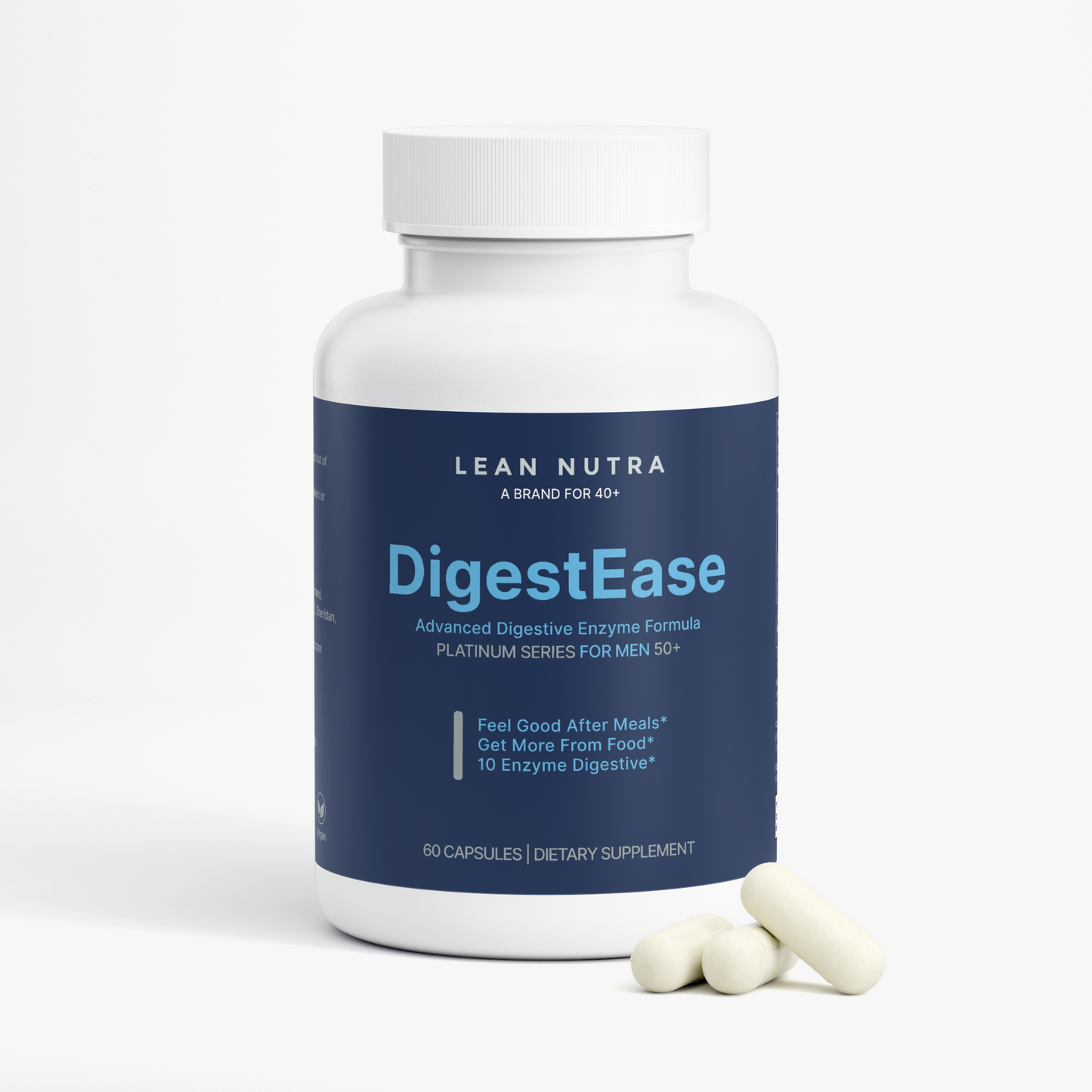 DigestEase Platinum Series for Men 50+ bottle angle