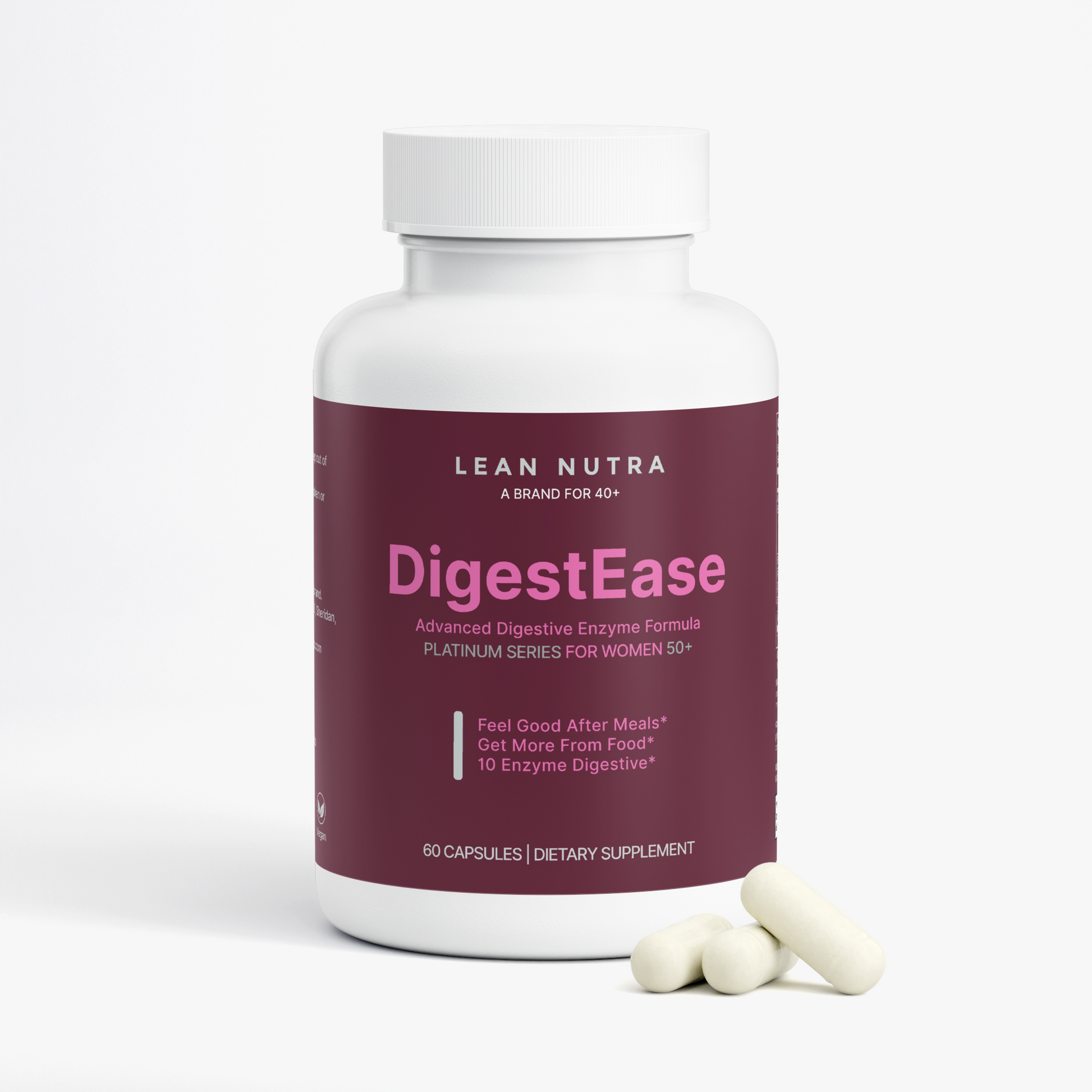 DigestEase Platinum Series for Women 50+ bottle angle