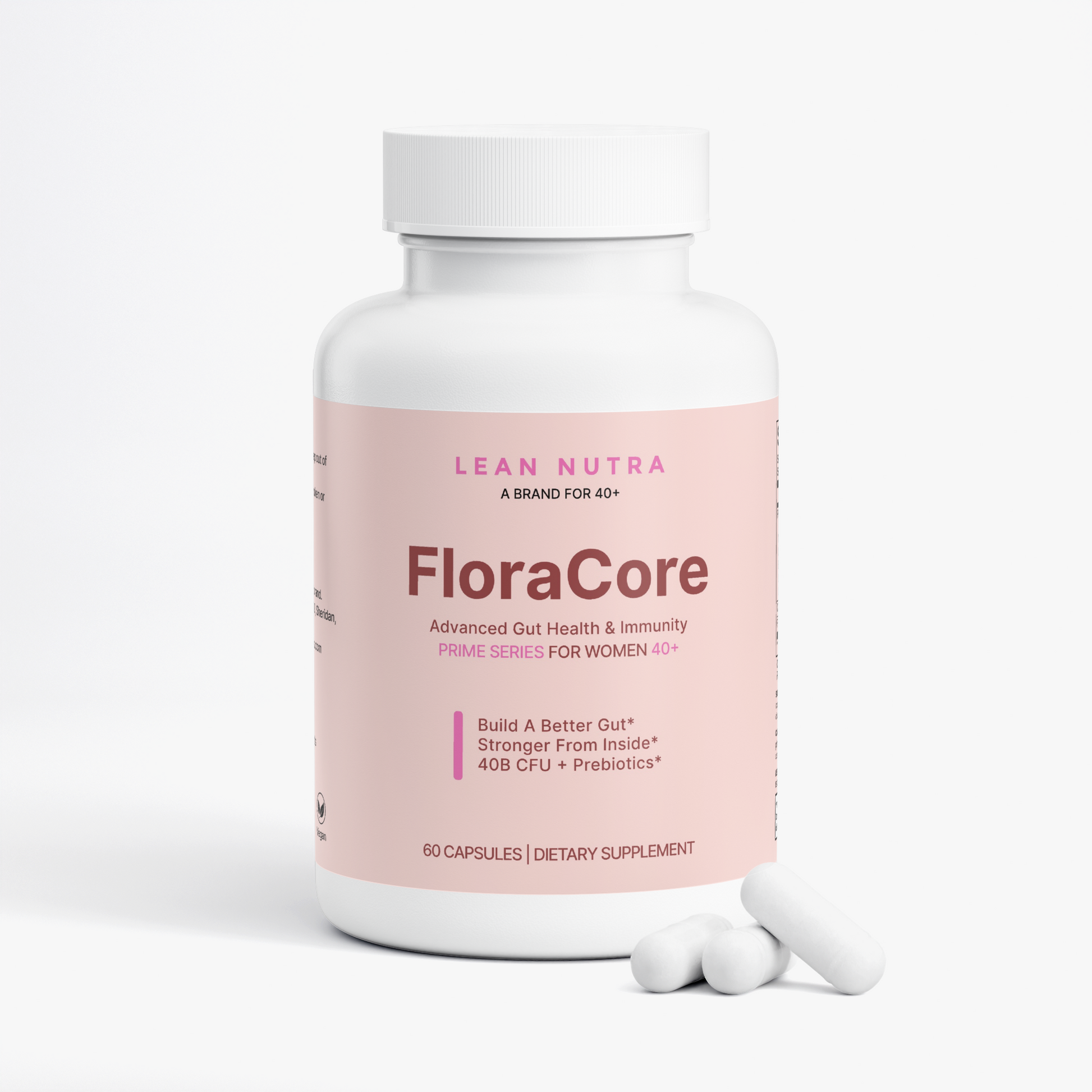 FloraCore Prime Series for Women 40+ bottle angle