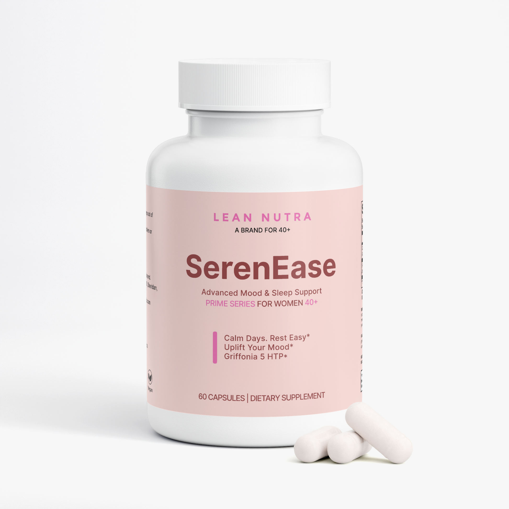 SerenEase Prime Series for Women 40+ bottle angle