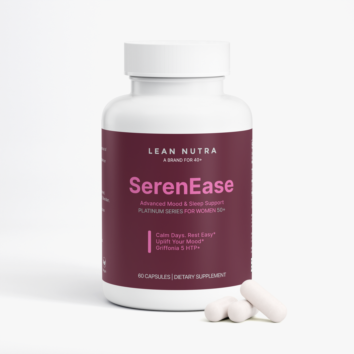 SerenEase Platinum Series for Women 50+ bottle angle