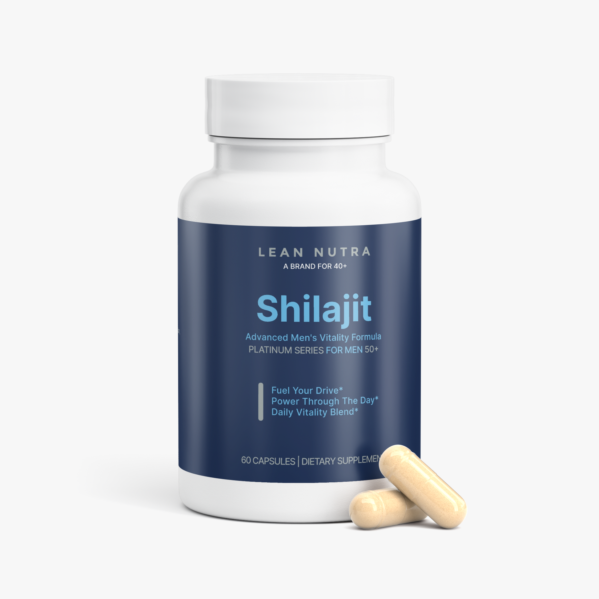 Shilajit Platinum Series for Men 50+ bottle angle