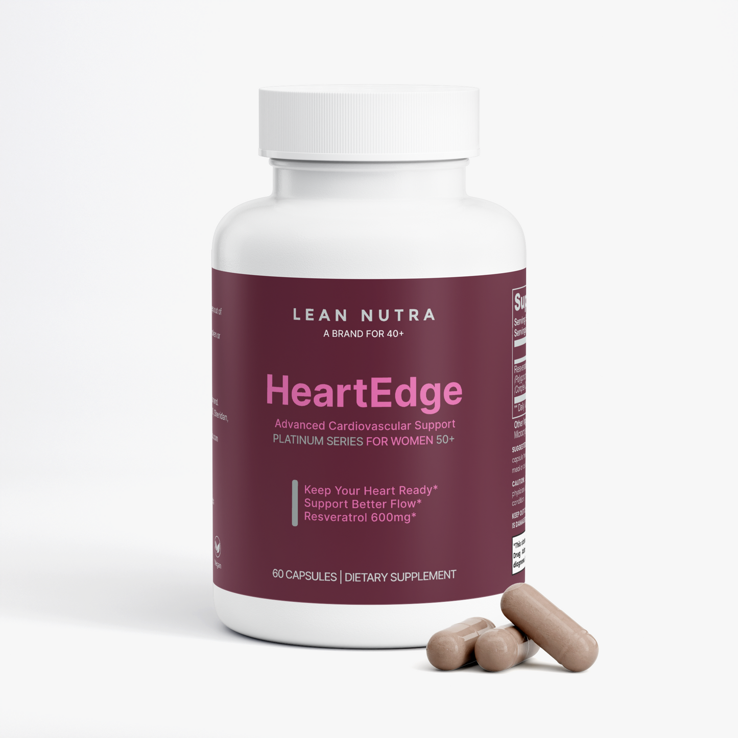HeartEdge Platinum Series for Women 50+ bottle angle