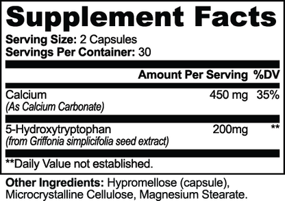 SerenEase Supplement Facts panel