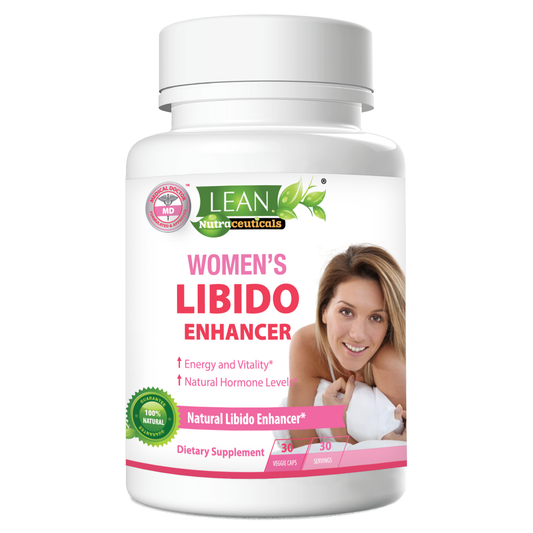 Libido Booster for women dietary supplement made in USA from LEAN Nutraceuticals to enhance female sex drive energy mood and homone balance
