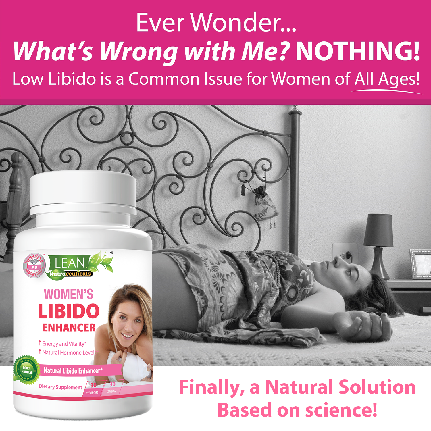 natural solution for low libido common issue for women of all ages with14 clinically proven ingredients such as horny goat weed panax ginseng maca root