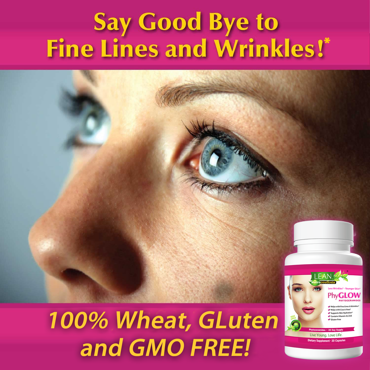 Remove Fine Lines and Wrinkles Easily with Gluten Free Phytoceramide Ceramide Supplement and Protect Skin from Damage of Aging and Sun UV