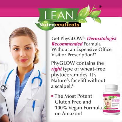 Phyglow Dermatologist Recommended Formula for SKin Care Facelift and Deep Hydration Gluten Free Vegan Food Supplement