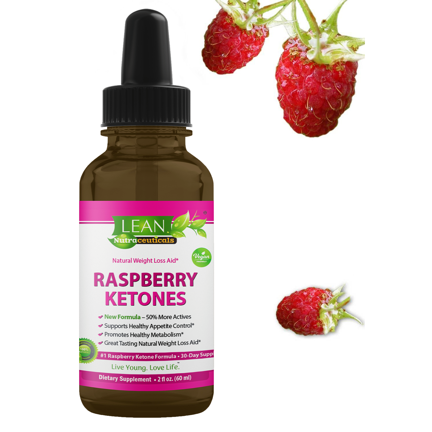 Lean Nutraceuticals Raspberry Ketones Dietary Supplement Liquid Drops