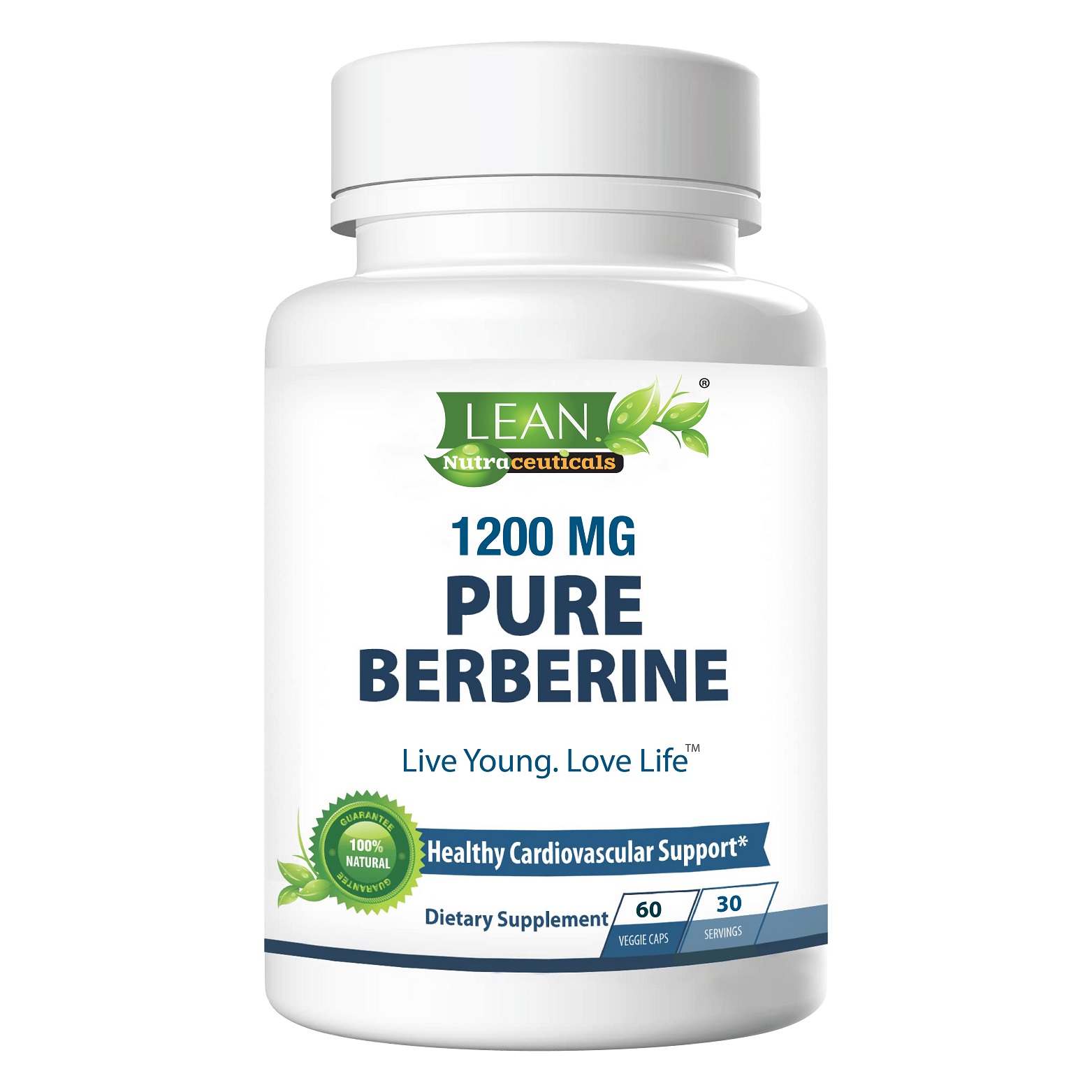 Lean Nutraceuticals 1200mg Pure Berberine Bottle